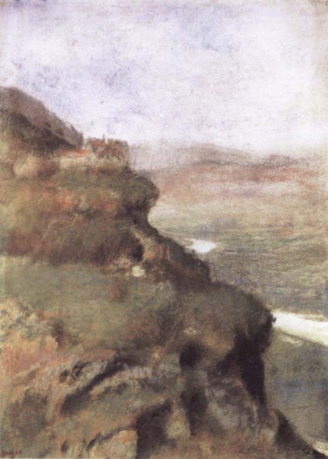 Edgar Degas Landscape with Rocky Cliffs